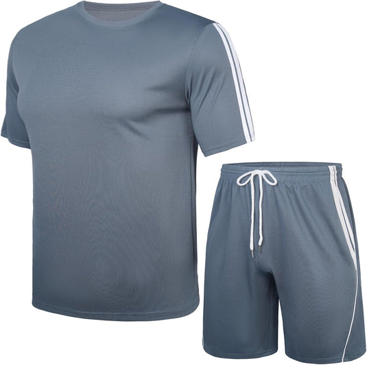 Heren sportset met T-shirt en korte broek