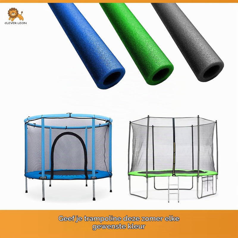 Laden Sie das Bild in Galerie -Viewer, Trampoline stangbescherming 6 stuks 180 cm van PE-schuim blauw – schuimbuizen – trampoline accessoires
