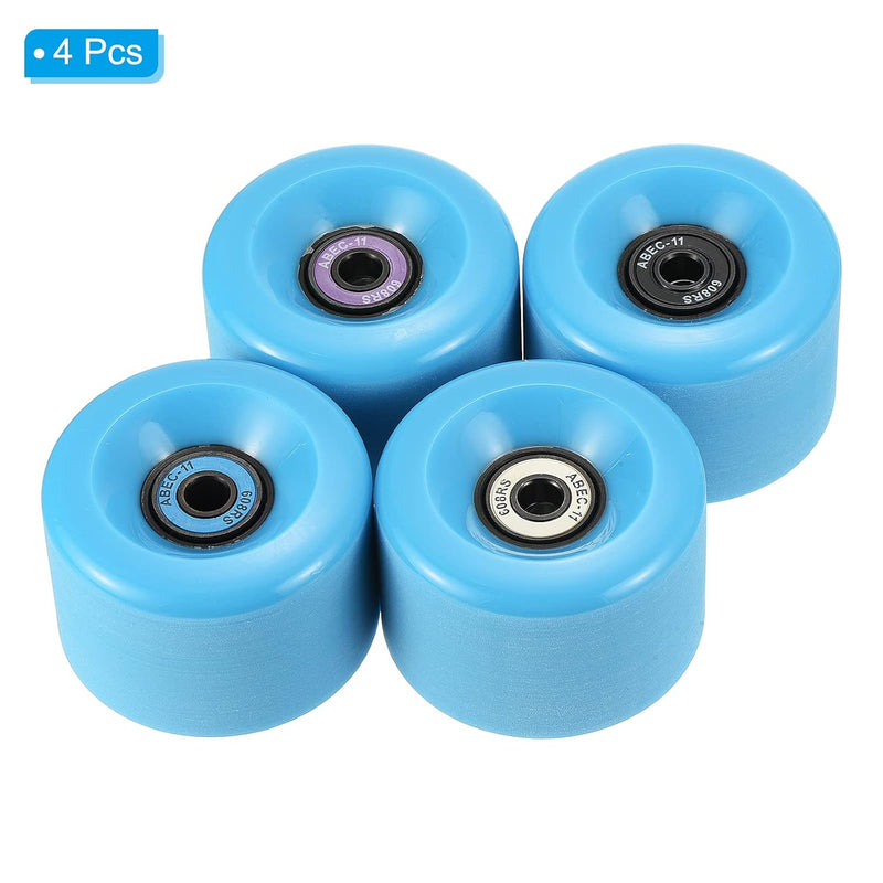 Carica immagine in Galleria Viewer, Longboard wielen 65 x 51 mm 78A met ABEC-11 lagers 4 stuks zwart – cruiser skateboard wielen

