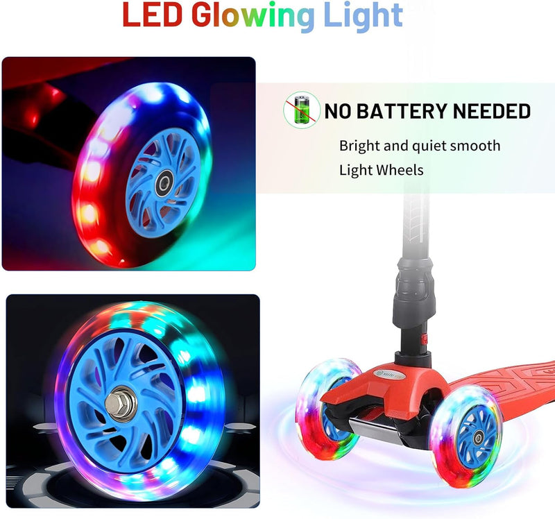 Load image into Gallery viewer, DBREAKS Lichtgevende stuntstep, wielen met ledverlichting, 100 mm, ABEC, 9 kogellagers, hardheid 88A, geschikt voor alle scooters (zwart)
