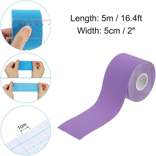 Antislip katoenen sporttape 5 m x 5 cm (1 rol) - Zelfklevende gripband & sporttaping - Griptape tennisracket & aerial hoop