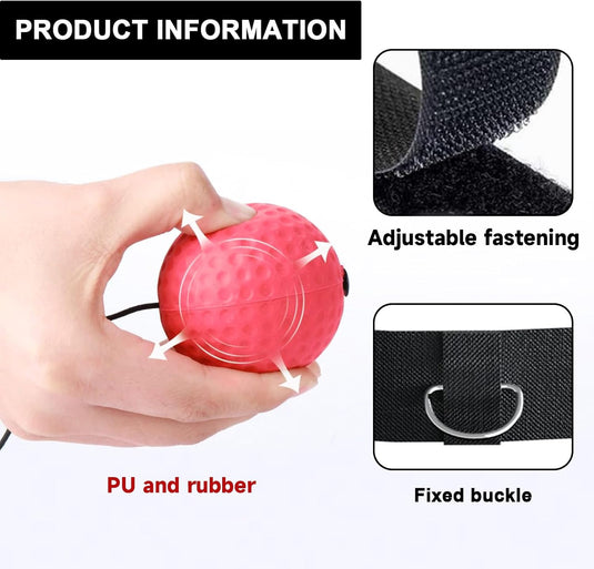Boks reflexballen met hoofdband set van 2