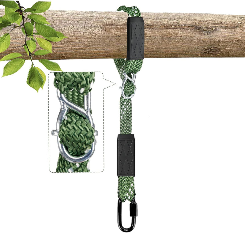 Laden Sie das Bild in Galerie -Viewer, Schommelbevestiging Set 2 Stuks – Verstelbaar Nylon Schommeltouw 101 cm met Karabijnhaken – Tot 363 kg – Binnen &amp; Buiten
