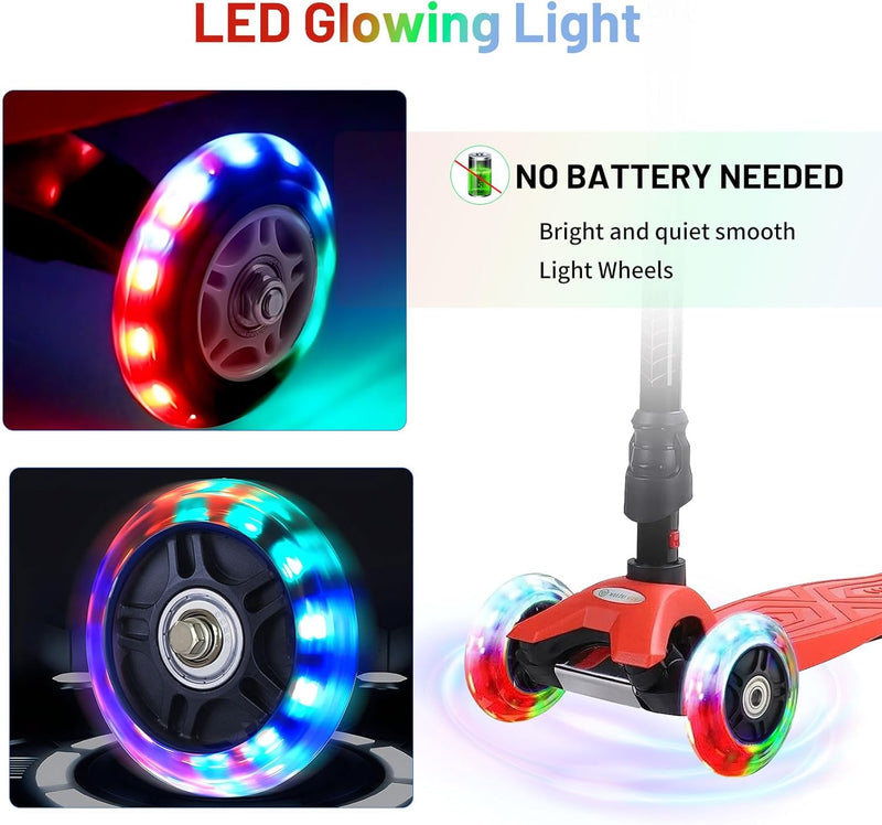 Load image into Gallery viewer, DBREAKS Lichtgevende stuntstep, wielen met ledverlichting, 100 mm, ABEC, 9 kogellagers, hardheid 88A, geschikt voor alle scooters (zwart)
