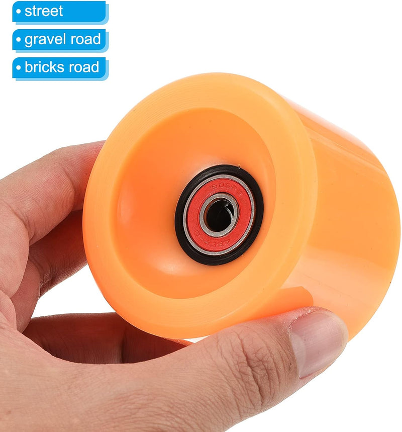 Laad afbeelding in Galerijviewer, Longboard wielen 70 x 51 mm 78A met ABEC-9 lagers 4 stuks blauw – cruiser skateboard wielen
