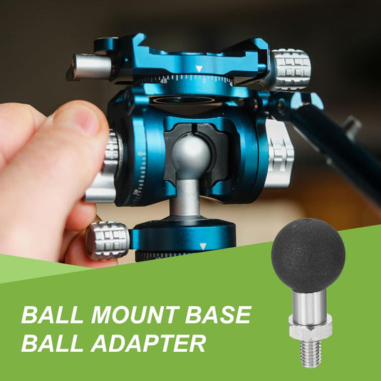 Kogeladapter 1 inch met M6 schroefdraad van roestvrij staal – ball mount adapter – camera accessoires