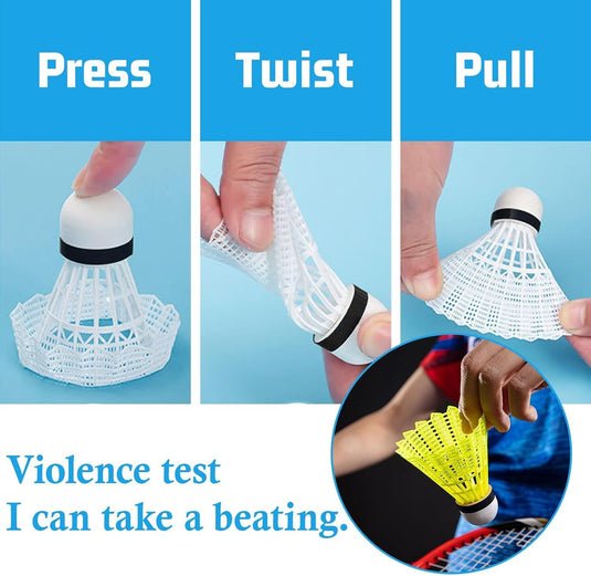 12 nylon badminton shuttlecocks with foam heads for indoor and outdoor use – badminton shuttlecocks – racket accessories