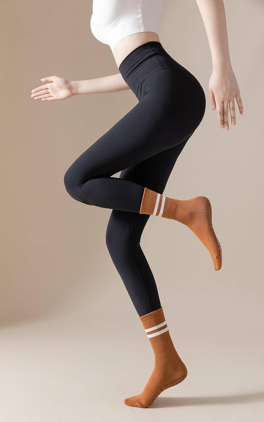 Pilates antislip sokken 3 paar met siliconen grip – yoga sokken – fitness sokken