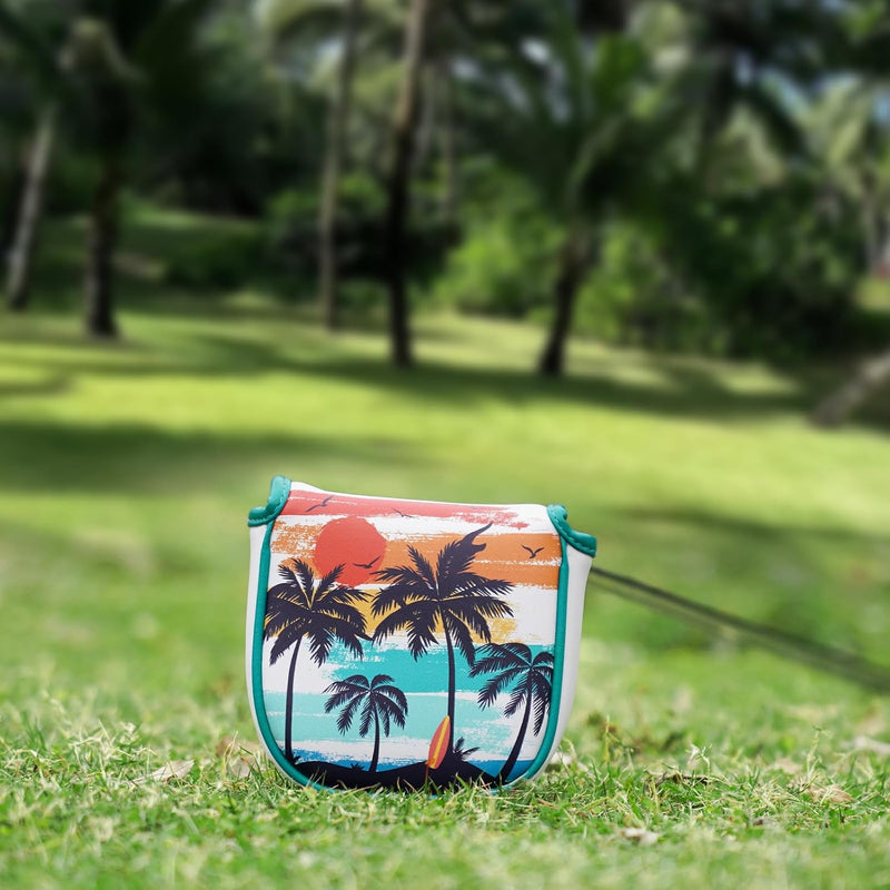 Load image into Gallery viewer, Golf putter beschermhoes van kunstleer met magnetische sluiting voor half mallet putters – puttercover – golfclubhoes
