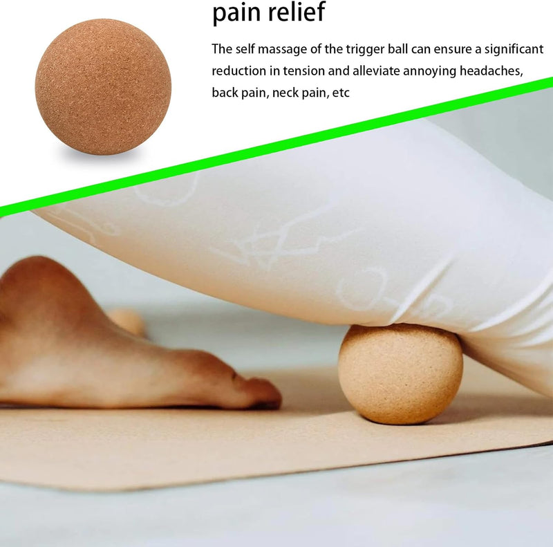 Laad afbeelding in Galerijviewer, Kurk massageballen set van 2 stuks 6 cm
