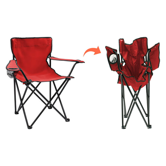 Campingstoelen Opvouwbaar 2 Stuks met Bekerhouder tot 100 kg – Vouwstoel – Kampeerstoel