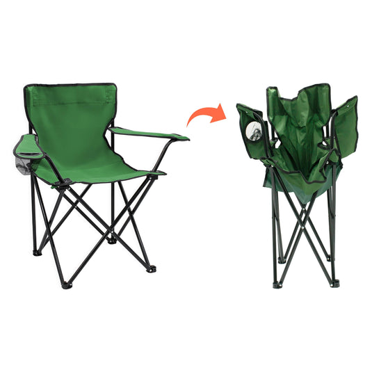 Campingstoelen Opvouwbaar 2 Stuks met Bekerhouder tot 100 kg – Vouwstoel – Kampeerstoel