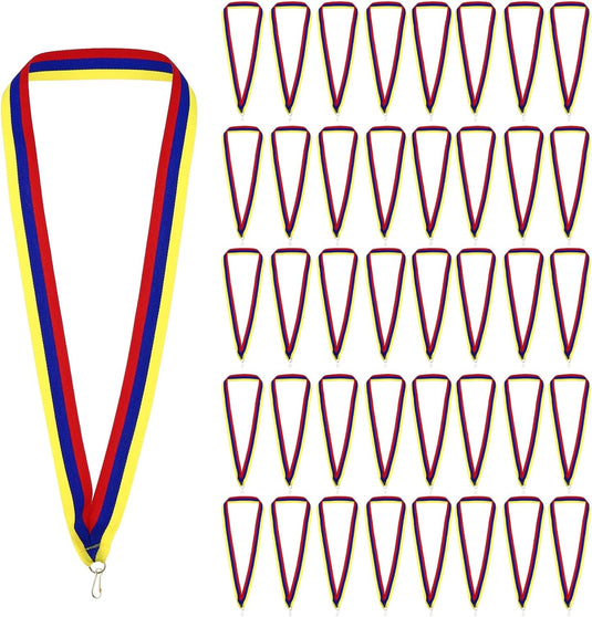 Medaille neklinten 100 stuks 43 x 2,2 cm met klikclips – award linten – sport accessoires