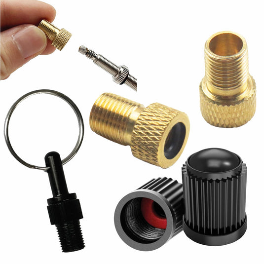 Fietsventiel adapter set 15-delig voor Presta Dunlop en Schrader – ventieladapter – fietsaccessoires