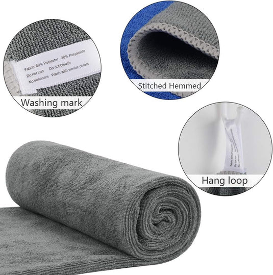 VIVOTE Microfiber Gym Towels Sports Fitness Workout Sweat Towel Super Soft and Absorbent3 Pack 16 Inch X 32 Inch