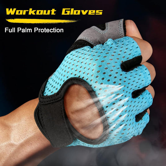 Gymhandschoenen met antislip grip en padding
