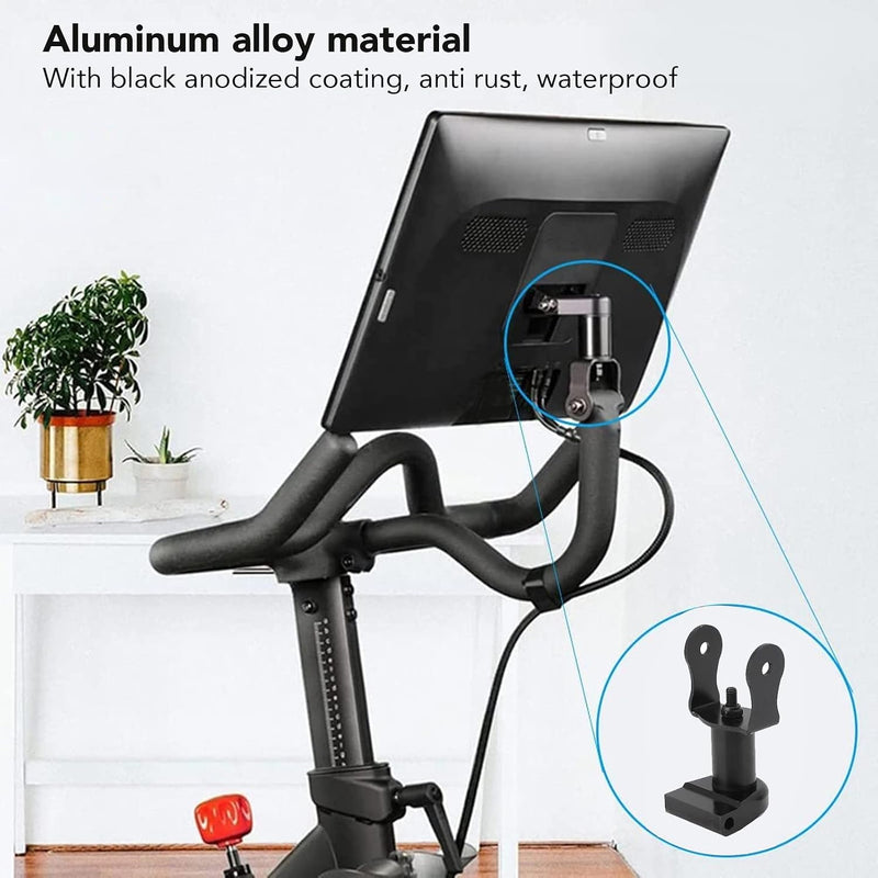 Załaduj obraz w przeglądarce galerii, Regulowany aluminiowy uchwyt do ekranu z funkcją obrotu o 360 stopni do roweru Peloton – adapter do monitora – akcesoria do roweru stacjonarnego

