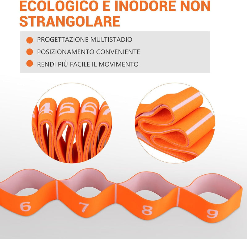 Chargez l'image dans la visionneuse de la galerie, Stretchband met 9 lussen voor yoga en fitness
