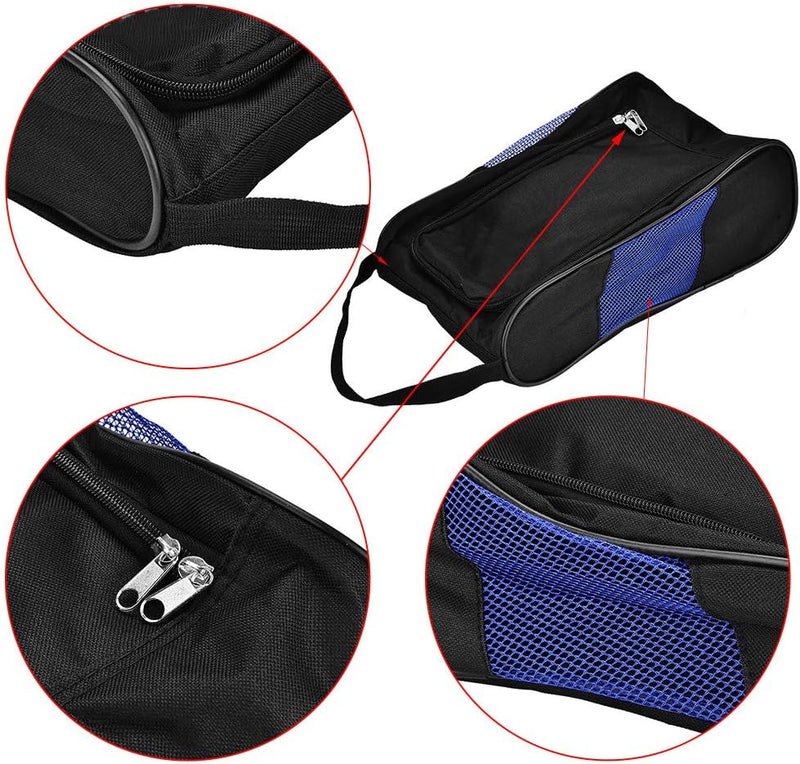 Load image into Gallery viewer, Golfschoenentas van nylon met ventilatiegaas en dubbele ritssluiting – schoenentas – sporttas accessoires
