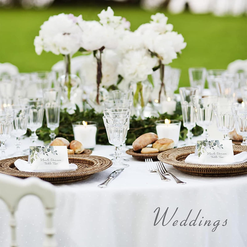 Load image into Gallery viewer, 100 Stuks trouwplaatskaartjes, Plaatskaartjes voor tafeldecoraties, Elegant ontworpen plaatskaartjes voor bruiloften, ceremonies, verjaardagen, dopen, communies en andere festiviteiten
