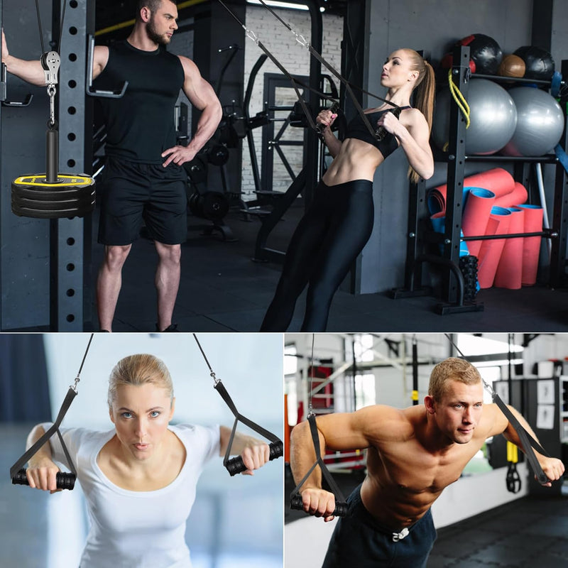 Load image into Gallery viewer, Fitness Cable lat Pulley Systeem, DIY Home Gym Machine Pulley System Fitness Kabel Katrol voor LAT Pulldowns, Biceps Krul, Triceps Extensions, Spieren Kweken Workout
