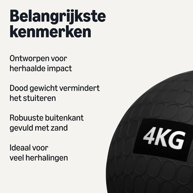 Load image into Gallery viewer, Slam ball met antislip oppervlak en zandvulling 4-12 kg – medicine ball – fitnessbal
