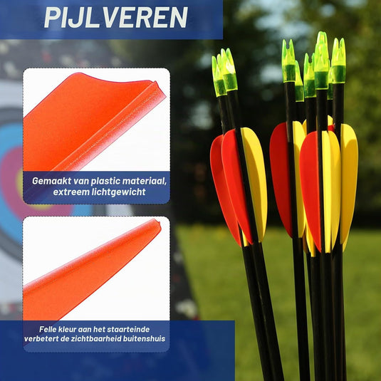Pijlveren 36 stuks 2,5 inch van kunststof – arrow vanes – boogschieten accessoires