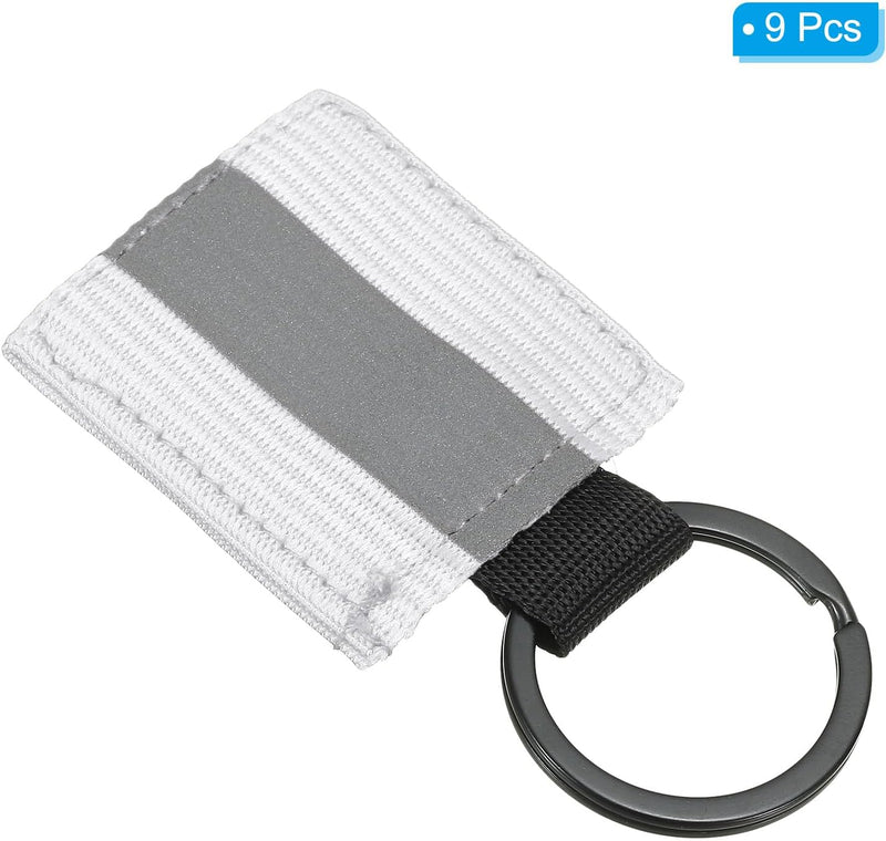 Chargez l'image dans la visionneuse de la galerie, Reflecterende sleutelhangers 9 stuks van nylon zwart – reflector hangers – fiets hardloop accessoires
