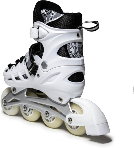 Adjustuble Rolschaatsen met oplichtende wielen voor kinderen en volwassenen - Kids Inline Roller laarzen met opbergtas voor peuters, rolschaatsen voor meisjes, jongens, professionals en