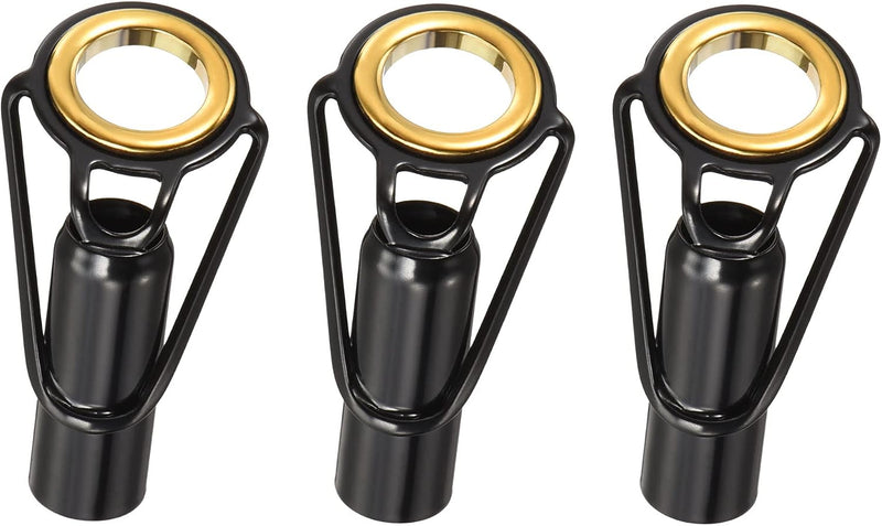 Laad afbeelding in Galerijviewer, Hengel topogen 3 stuks 1 mm van roestvrij staal zwart-goud – hengeltop reparatieset – visaccessoires
