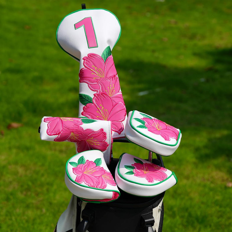 Chargez l'image dans la visionneuse de la galerie, Golf putter beschermhoes met bloemenborduurwerk en magneetsluiting voor hamerputters – mallet headcover – golfuitrusting
