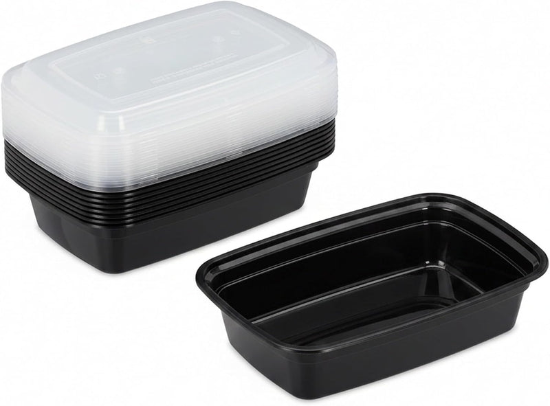 Chargez l'image dans la visionneuse de la galerie, Meal prep bakjes set van 10 stuks 1 liter zwart
