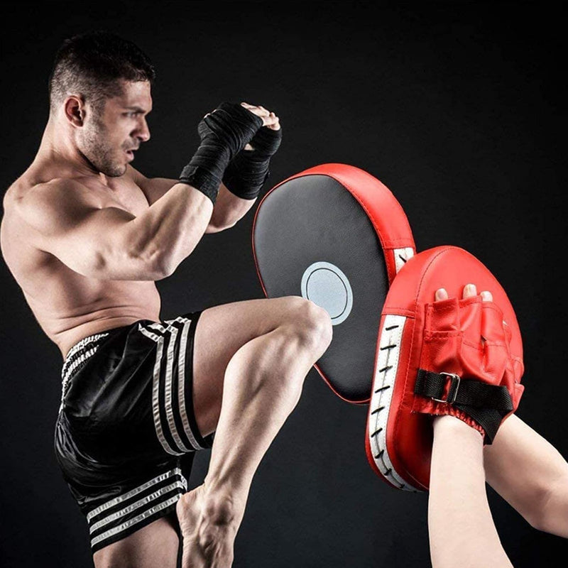 Load image into Gallery viewer, Doel Kick Boxing Pads Wanten Leren Boksen Schild Curve Boksen Pad Gebogen Leer Boksen Pads MMA Muay Thai Training
