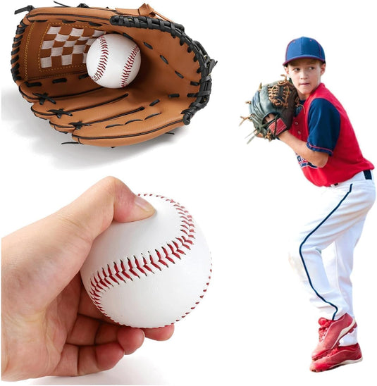 2 stuks honkbalballen, met de hand genaaid, zachte baseballs, 22,9 cm baseball, PU zachte honkbal, training honkbal, honkbal softbal, voor volwassenen en jongeren