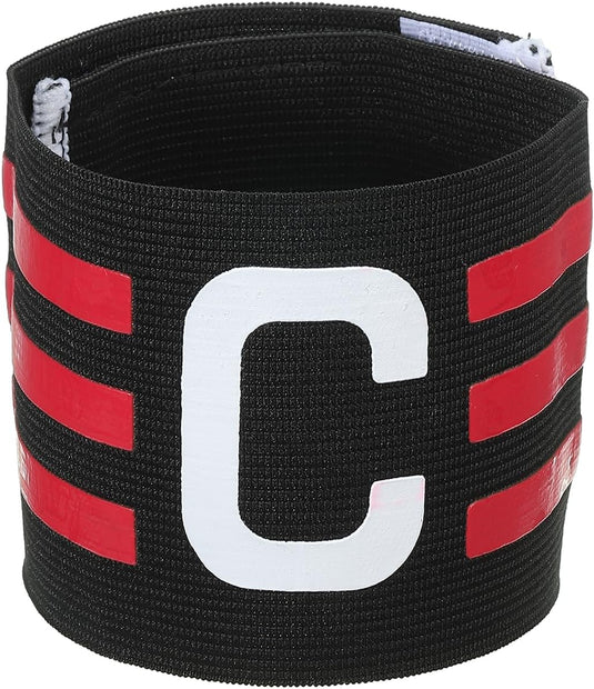 Aanvoerdersband verstelbaar zwart-rozerood – elastische captain armband – voetbal accessoires