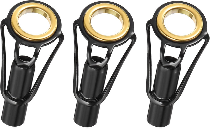 Laad afbeelding in Galerijviewer, Hengel topogen 3 stuks 1 mm van roestvrij staal zwart-goud – hengeltop reparatieset – visaccessoires
