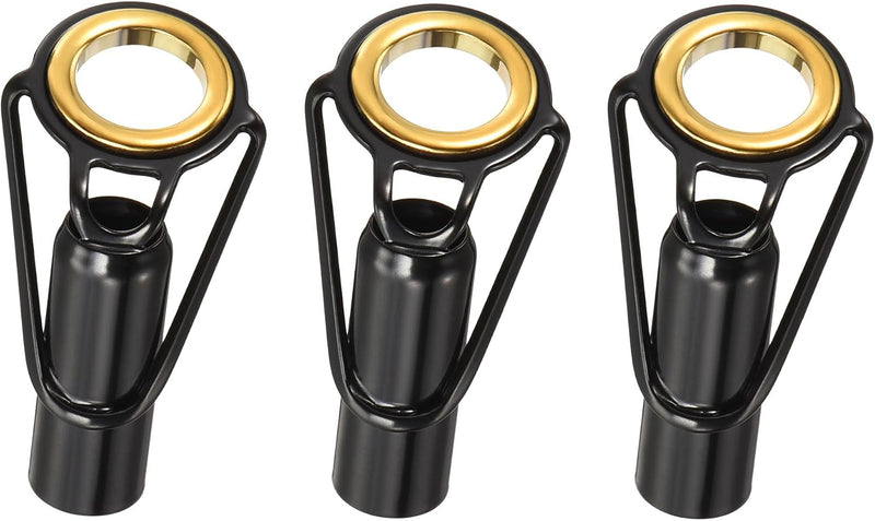 Laad afbeelding in Galerijviewer, Hengel topogen 3 stuks 1 mm van roestvrij staal zwart-goud – hengeltop reparatieset – visaccessoires
