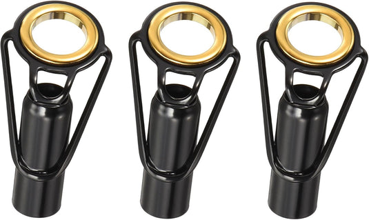 Hengel topogen 3 stuks 1 mm van roestvrij staal zwart-goud – hengeltop reparatieset – visaccessoires