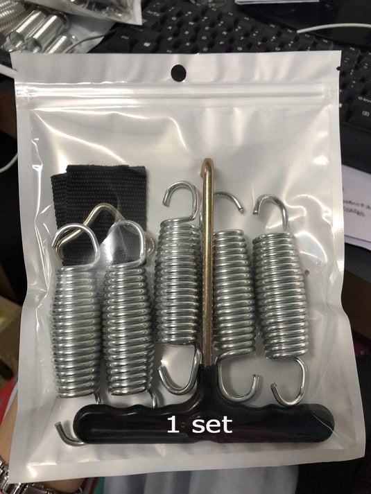 Trampolineveren 5 stuks 100 mm met veertrekker en driehoeksgesp – vervangingsveren – trampoline accessoires