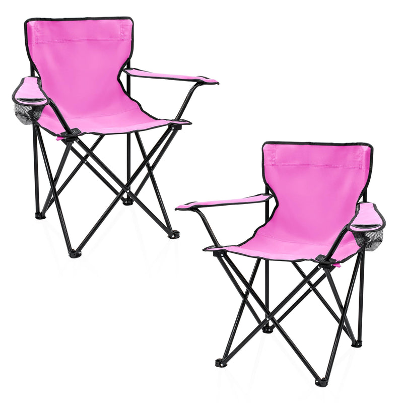 Chargez l'image dans la visionneuse de la galerie, Campingstoelen Opvouwbaar 2 Stuks met Bekerhouder tot 100 kg – Vouwstoel – Kampeerstoel
