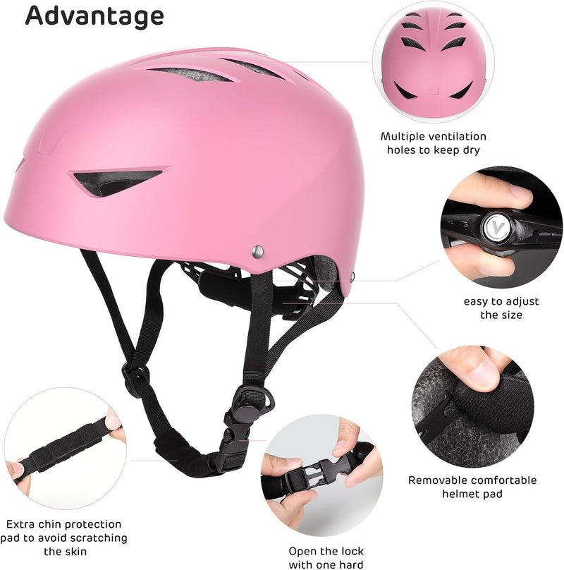 Laad afbeelding in Galerijviewer, Kids Helm en Pads Set Leeftijd 5-15 Jaar Kids Skateboard Helm Kniebeschermers Elleboog Pads Pols Pads voor Roller Scooter Fietsen Schaatsen
