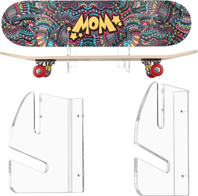 Carica immagine in Galleria Viewer, Skateboard wandhouder van transparant acryl – horizontaal boardrek – longboard skateboard accessoires
