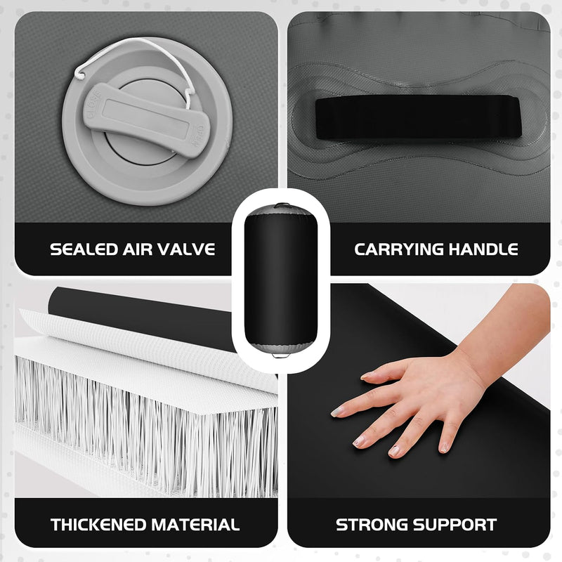 Laden Sie das Bild in Galerie -Viewer, Opblaasbare turnmat 3 m met air roller – 10 cm dik – gymnastiekmat met elektrische pomp voor tumbling en cheerleading
