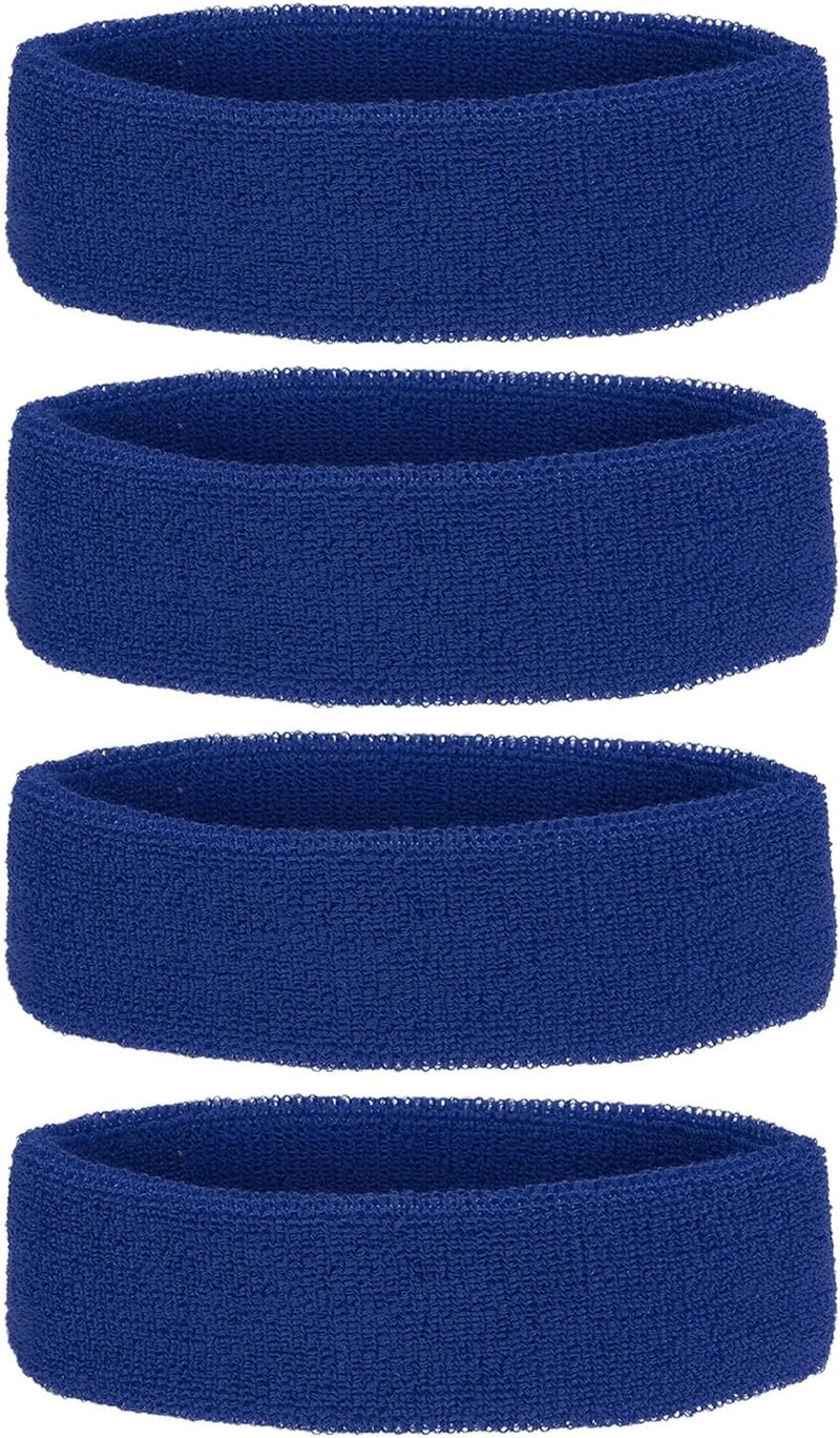 Chargez l'image dans la visionneuse de la galerie, Zweetband hoofdbanden 4 stuks van badstof – sport hoofdband – fitness accessoires
