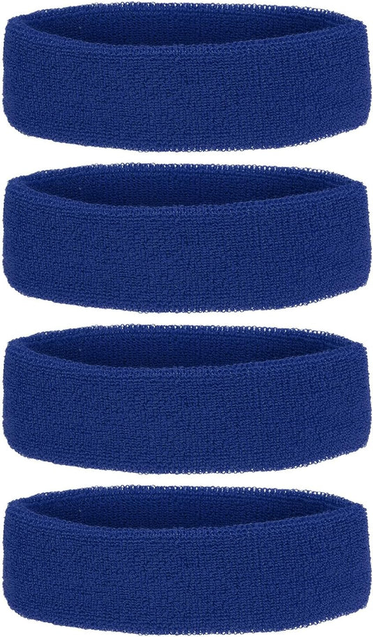 Zweetband hoofdbanden 4 stuks van badstof – sport hoofdband – fitness accessoires