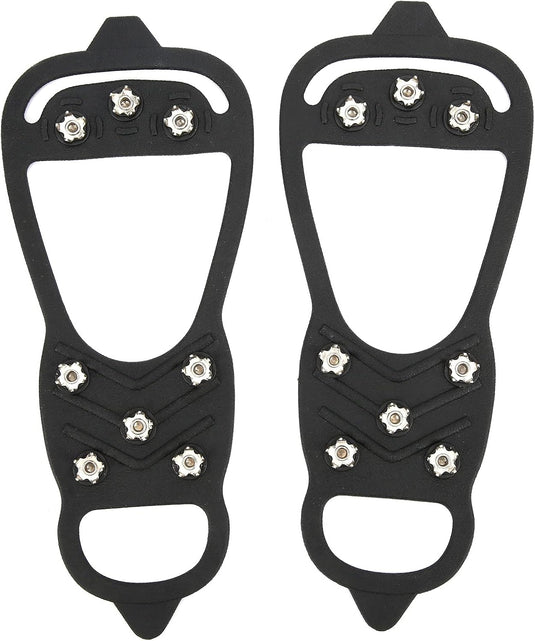 Antislip schoenspikes met 8 tanden zwart