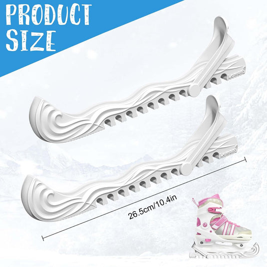 Verstelbare schaatsbeschermers wit 27 cm – 1 paar