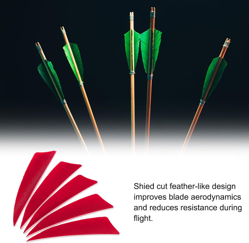 Laad afbeelding in Galerijviewer, Pijlveren 50 stuks 4 inch van kalkoenveer – arrow fletching – boogschieten accessoires
