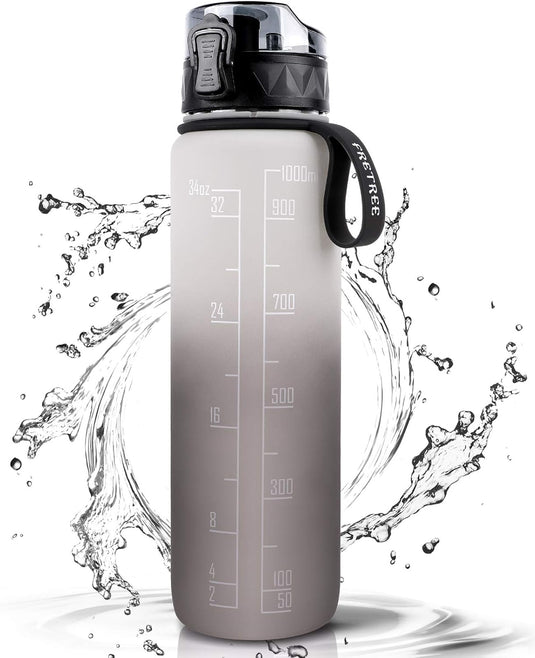 Drinkfles 1 liter BPA-vrij met antislip grip en lekvrije sluiting – waterfles – sportfles