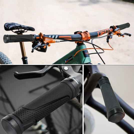 Fietshandvatten set 22 mm zwart antislip